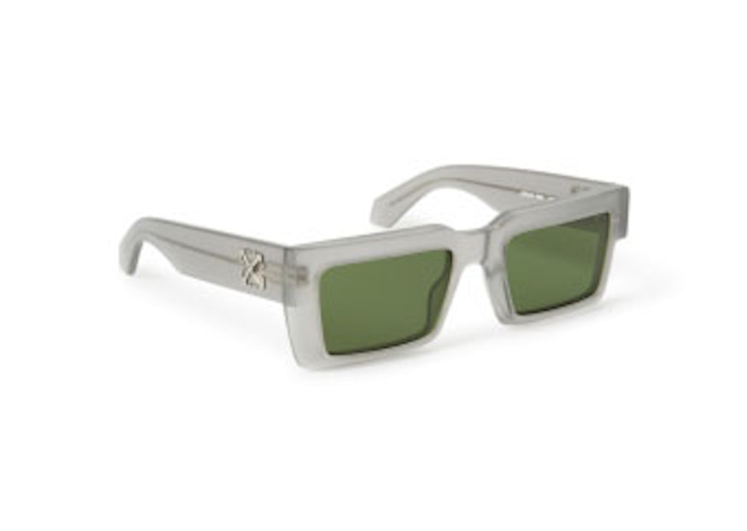 Pre-owned Off-white Moberly Square Sunglasses Grey/green (oeri114s24pla0010855-fr)