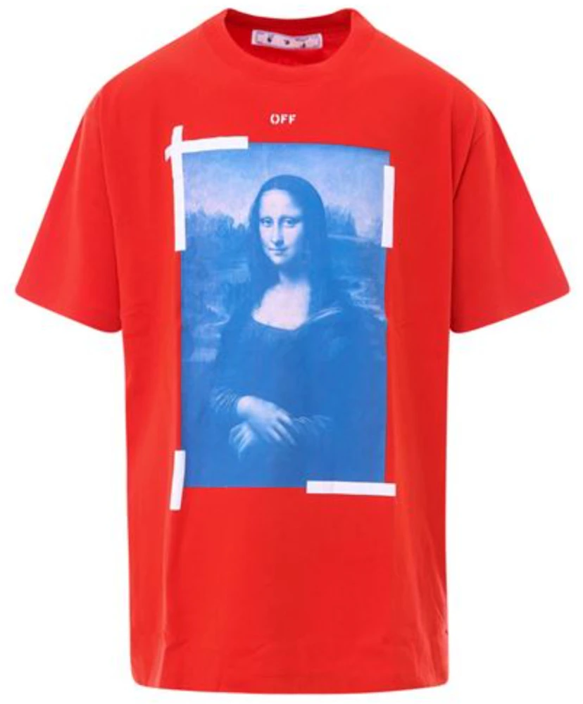 Off-White Mona Lisa Oversized T-Shirt Red SS21 Hombre - US