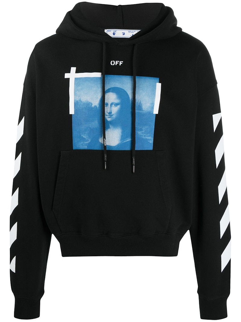 OFF WHITE Mona Lisa Photograph Hoodie Black Men s US