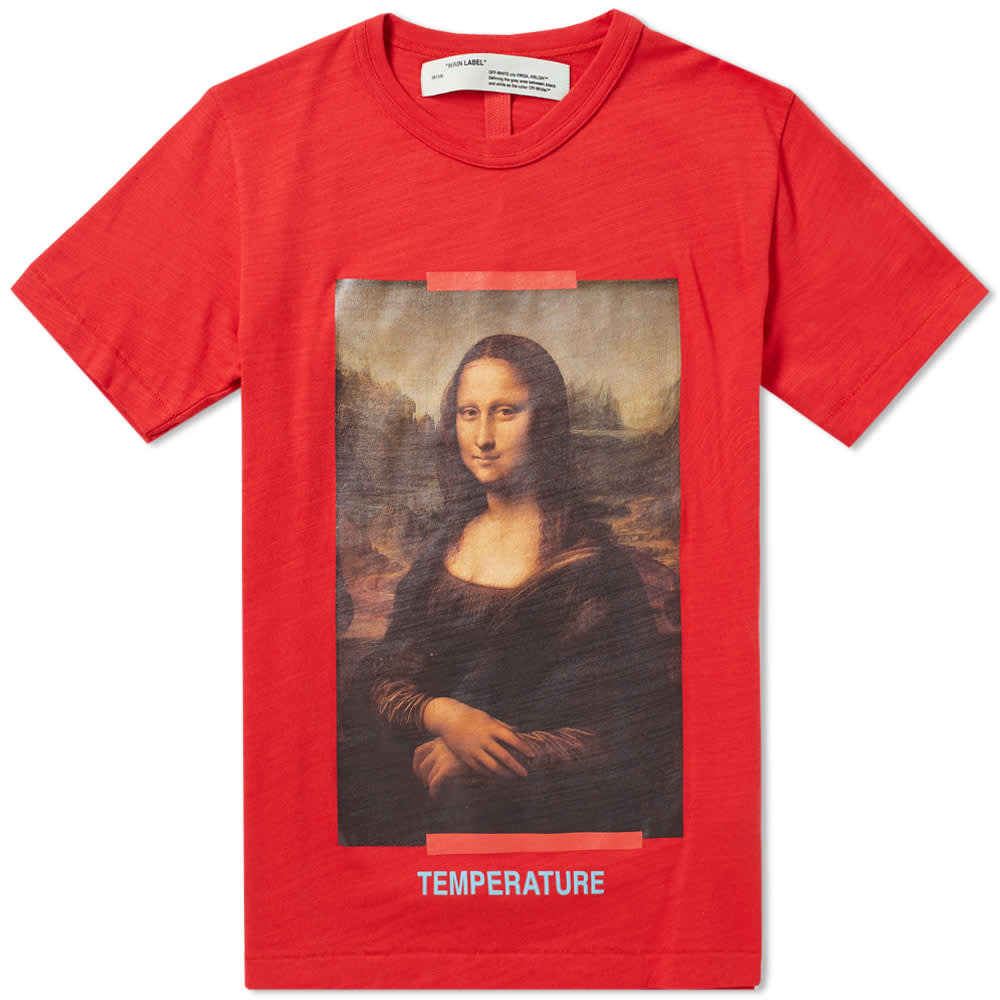 OFF-WHITE Mona Lisa Temperature Tee Red Men's - US