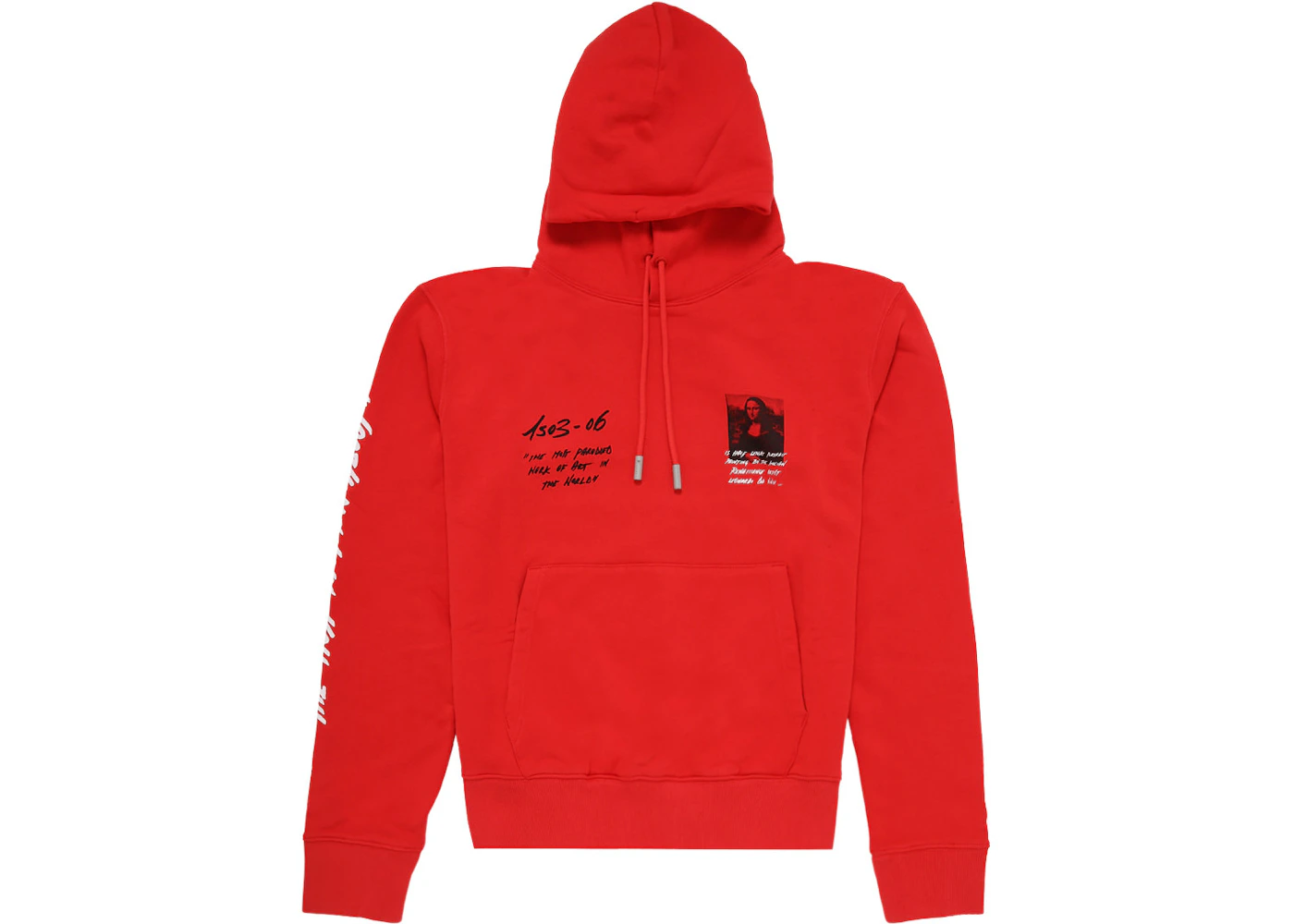 Off white red mona lisa hoodie Outlet
