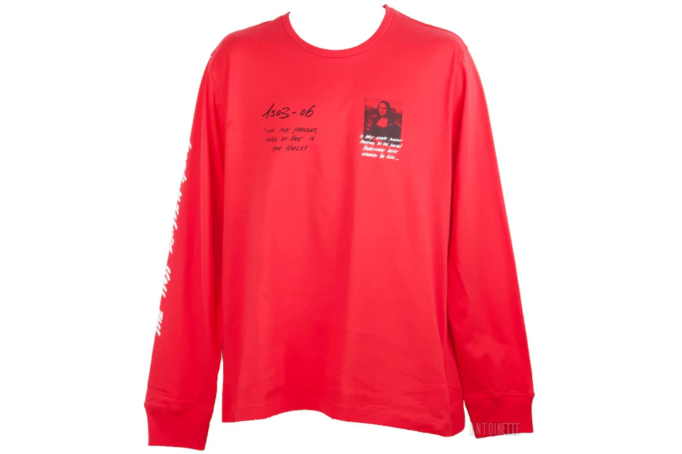 OFF-WHITE Monalisa Graphic Print L/S T-Shirt Red/Black