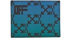 OFF-WHITE Monogram Allover Simple Card Case Blue