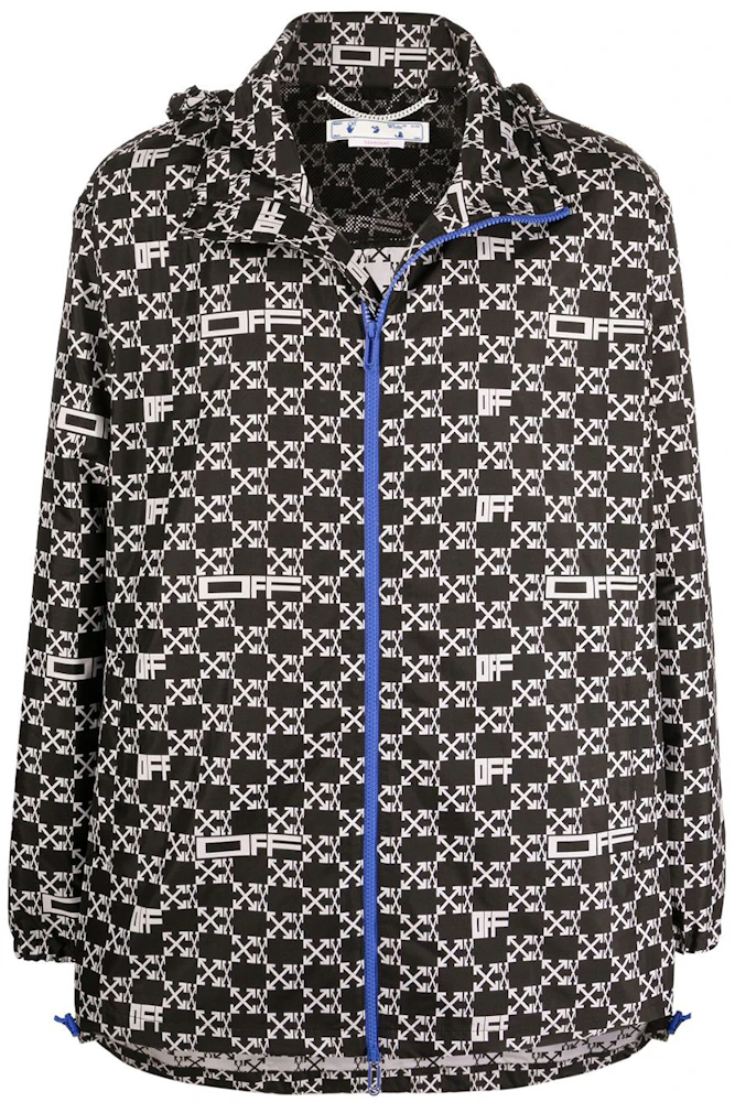 Monogram Windbreaker Anorak Jacket (Black with Muted Silver In