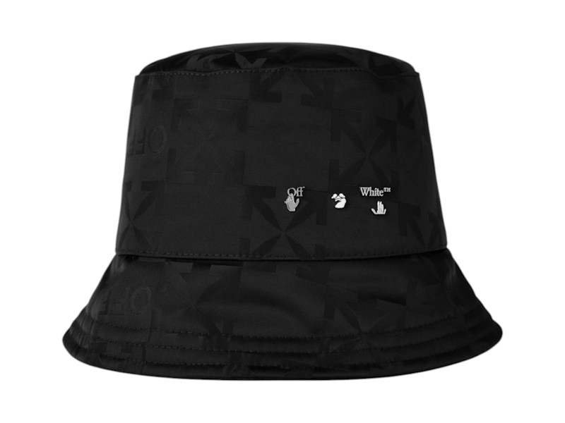 OFF-WHITE Cappello da pescatore Monogram Nero/Argento