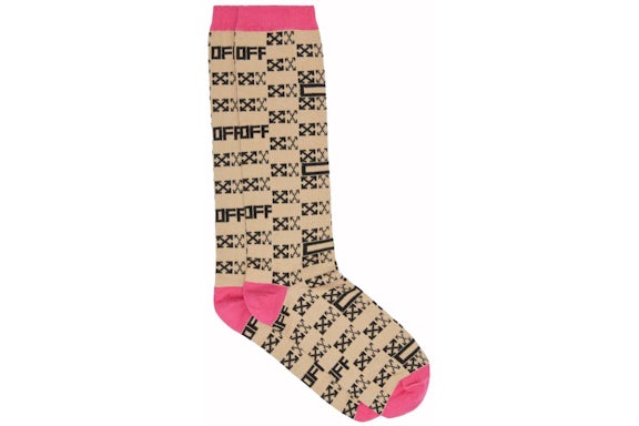OFF-WHITE Monogram Lange Socken Braun/Schwarz