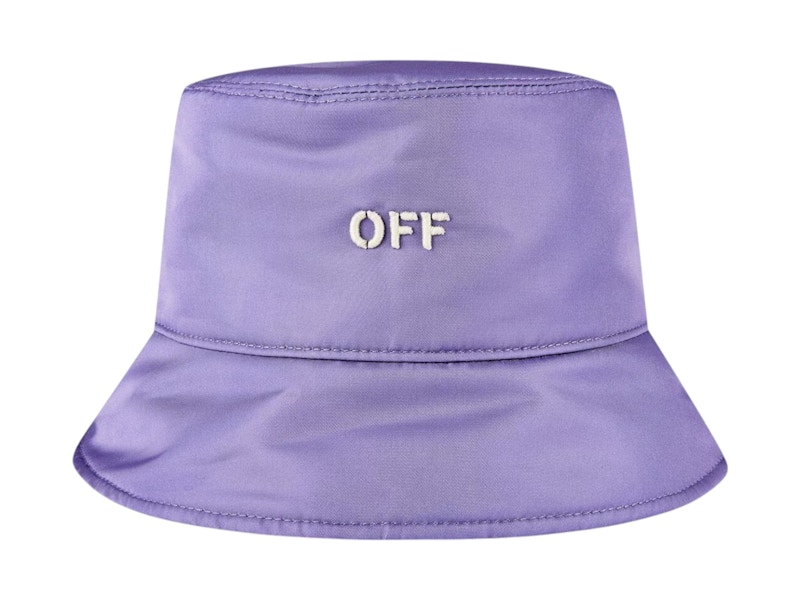 OFF-WHITE NY Off Stamp Rever Cappello da pescatore Lilla/Bianco