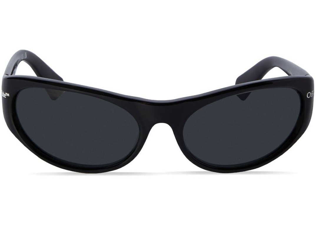Pre-owned Off-white Napoli Oval Sunglasses Black (oeri094f23pla0011007)