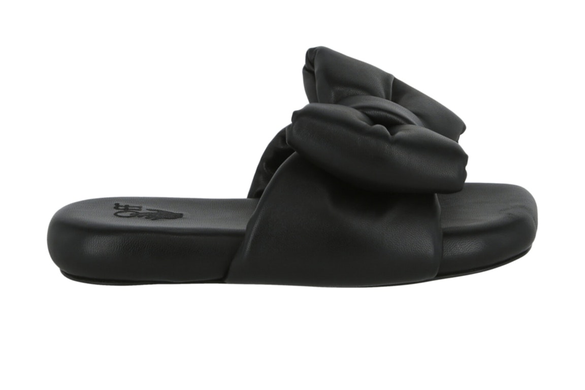 Pre-owned Off-white Nappa Extra Padded Slipper Black (women's)