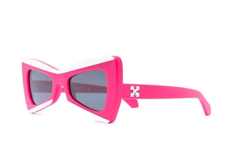 OFF-WHITE Nashville Cateye Sunglasses Pink/White/Grey  (OERI070S23PLA0013407) in Acetate - JP