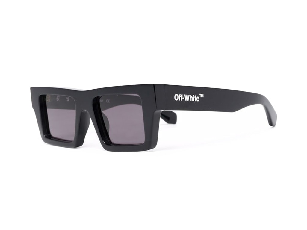 Pre-owned Off-white Nassau Cat Eye Sunglasses Black/white/black (oeri017s22pla0011007)