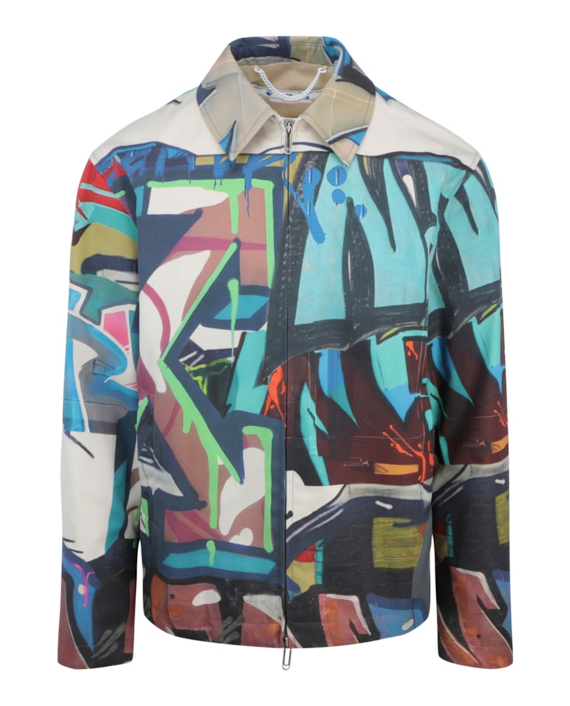 Pre-owned Off-white Men's Offwhite Neen Allover Harrington Jacket In Multi