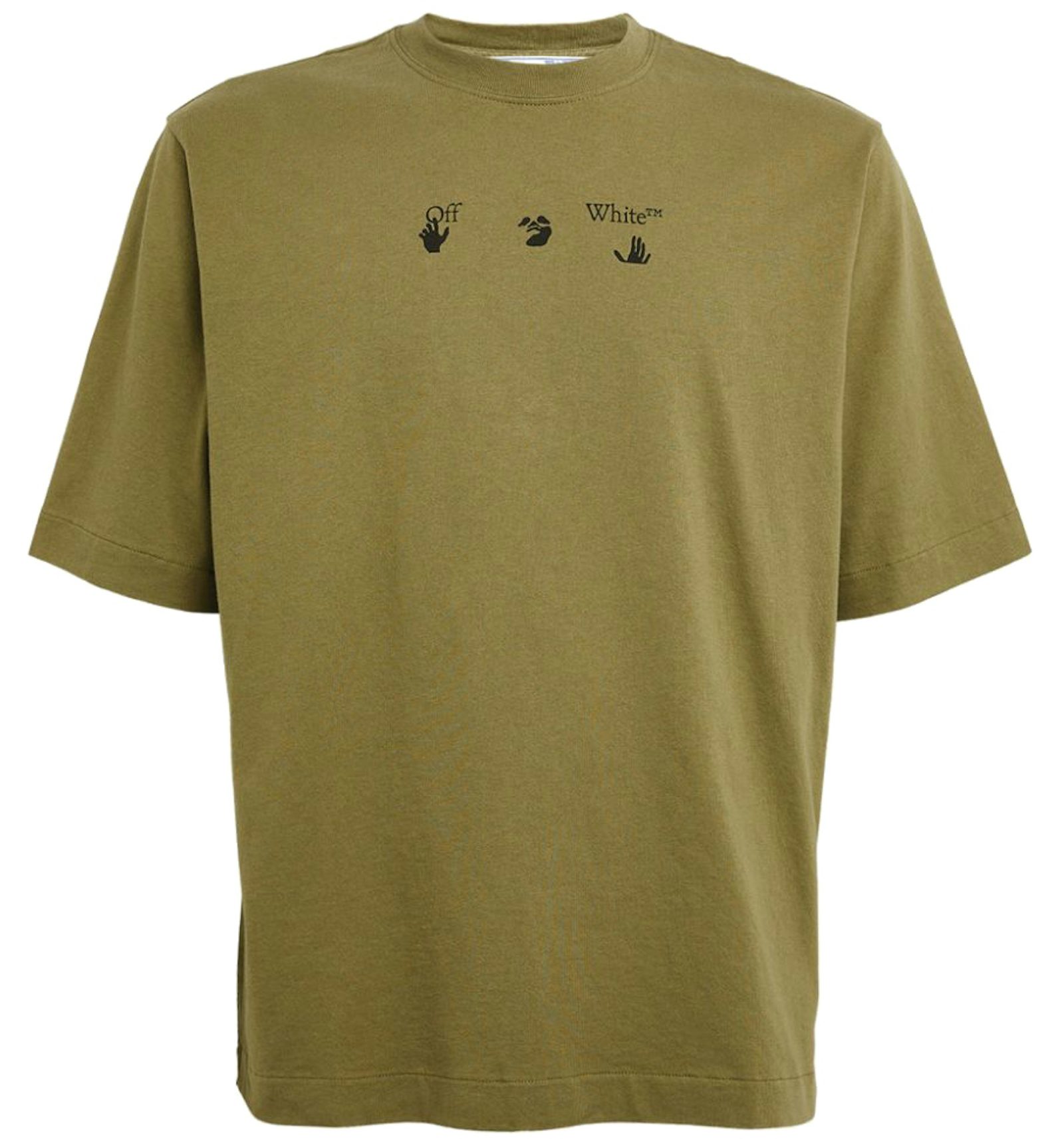 Brown off white t shirt Clearance