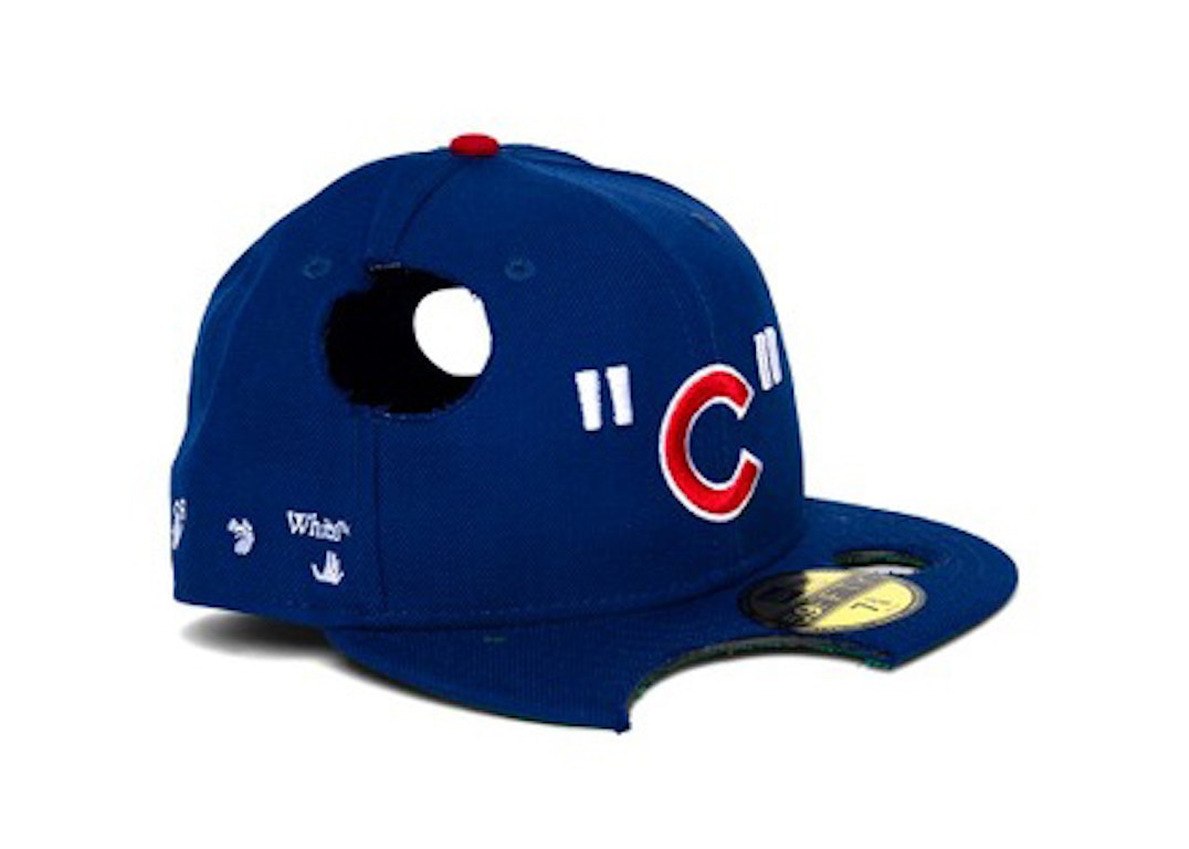 Pre-owned Off-white New Era Chicago Cubs Fitted Hat Blue/red