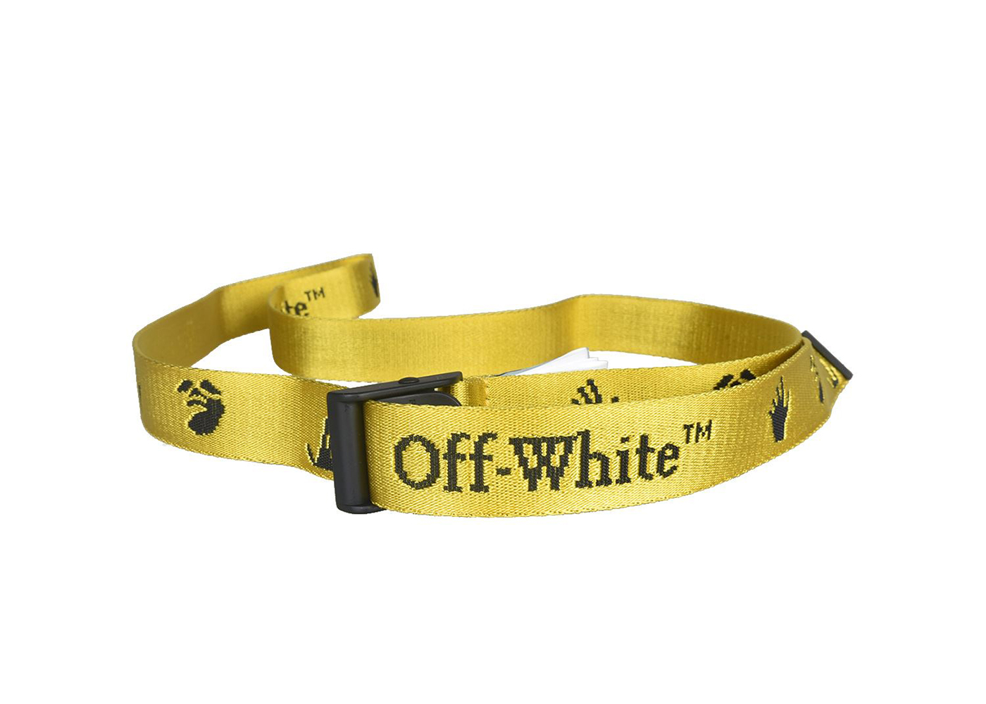 OFF-WHITE New Logo Industrial Belt Belt Yellow Black 男装- CN