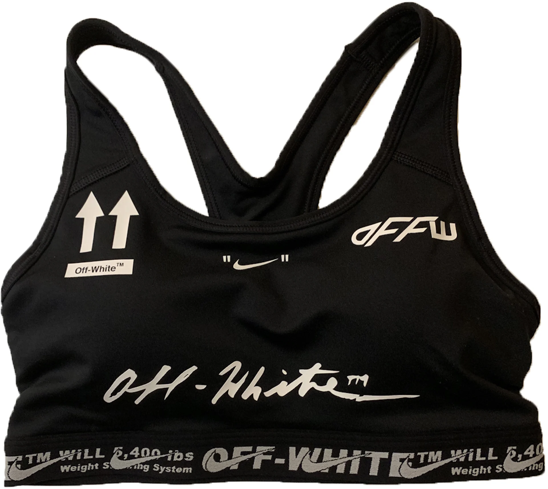 Nike W NK DF Swsh 1pp Bra Sports Bra Women's, White/Black : :  Fashion