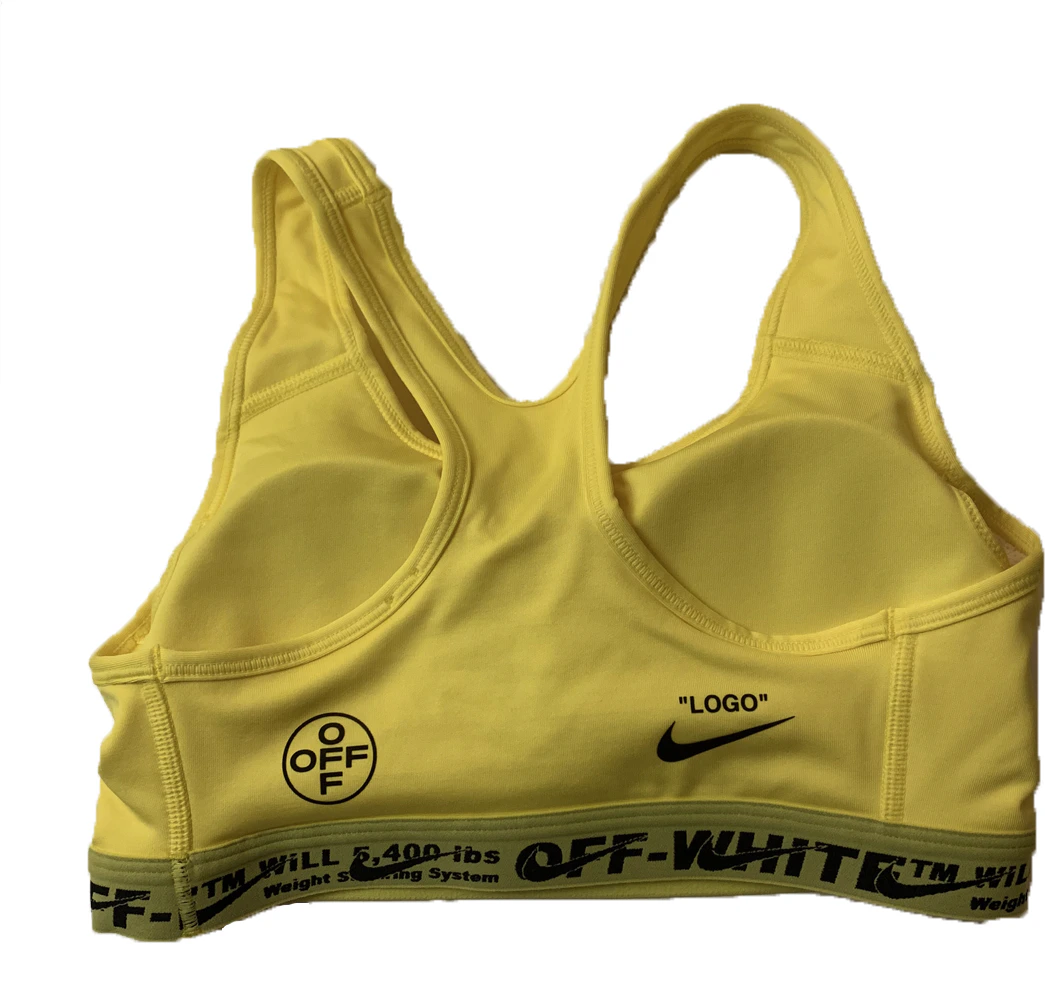 Yellow Off White Women Sports Bra - Buy Yellow Off White Women