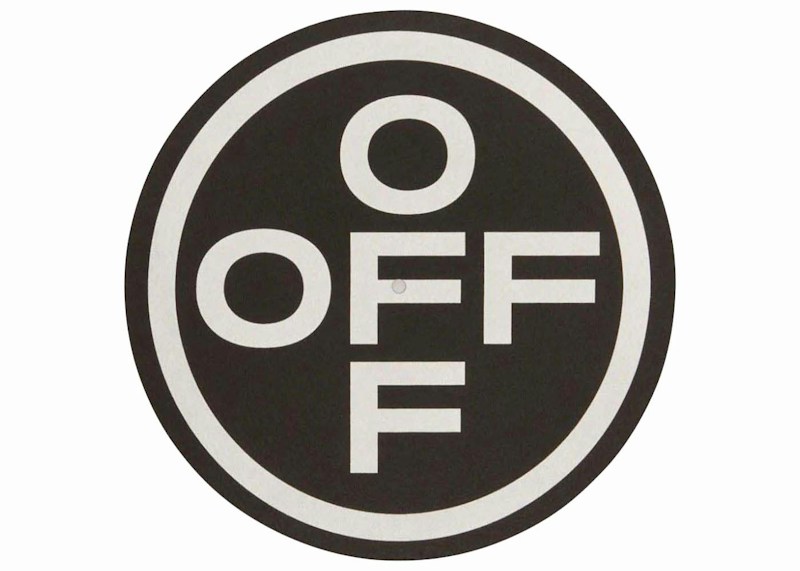OFF-WHITE OFF Cross Vinyl Slipmat Set Black