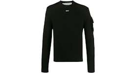 OFF-WHITE OFF Logo Print Military Sweater Black/Black