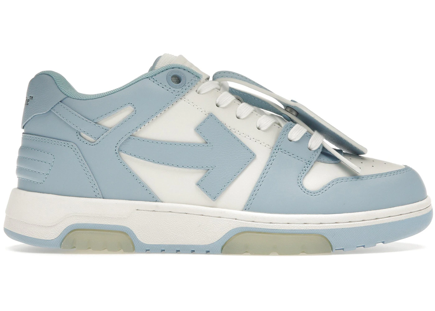 OFF-WHITE OOO Low Out Of Office Calf Leather White Light Blue