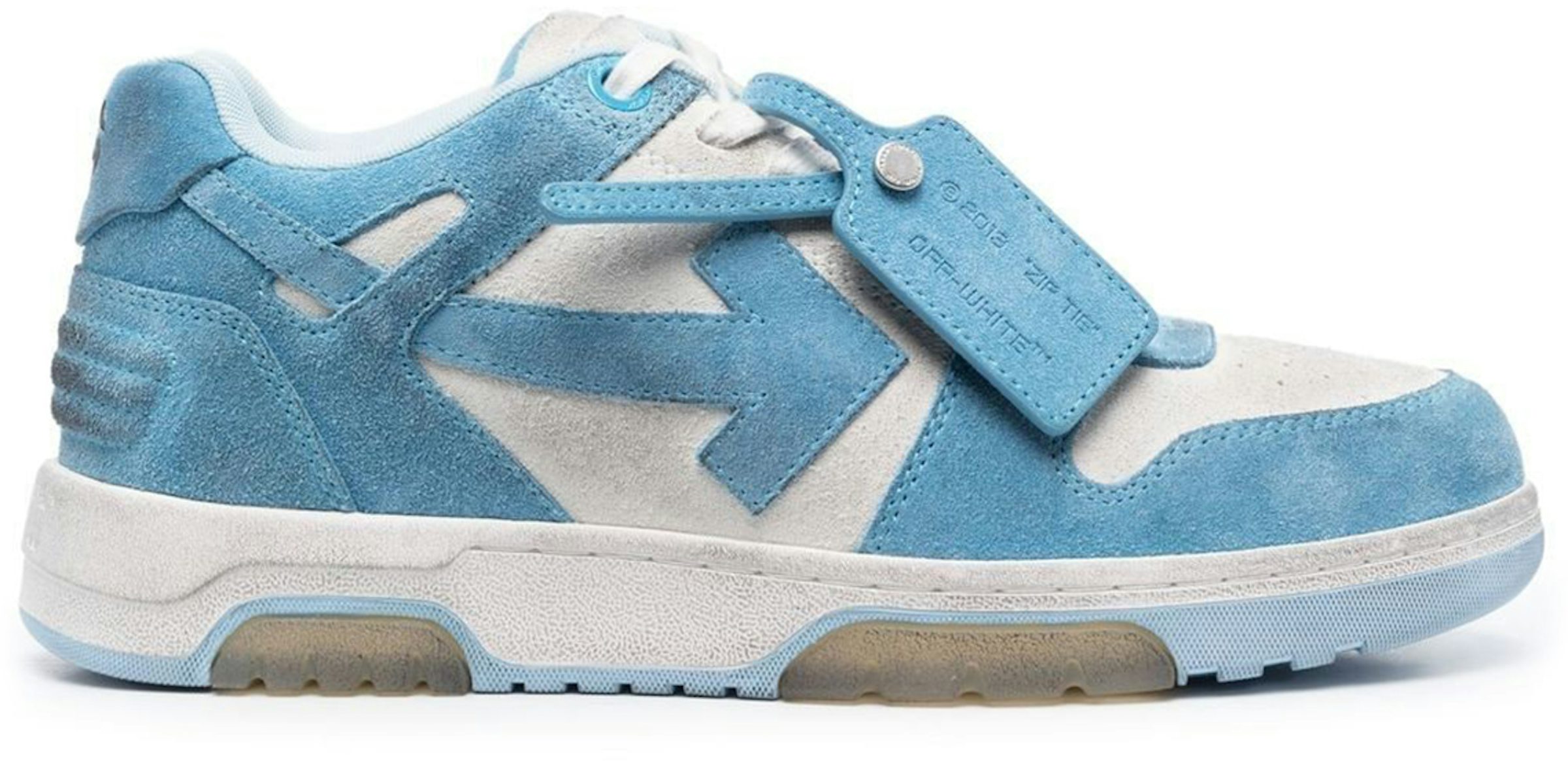 Kids Blue & White Out Of Office Straps Sneakers