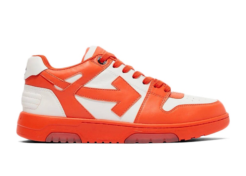 OFF-WHITE Out Of Office OOO Low Tops White Orange Men's