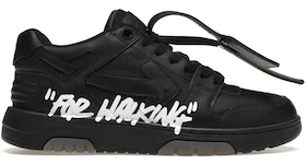 OFF-WHITE OOO Low Tops "For Walking" Black White