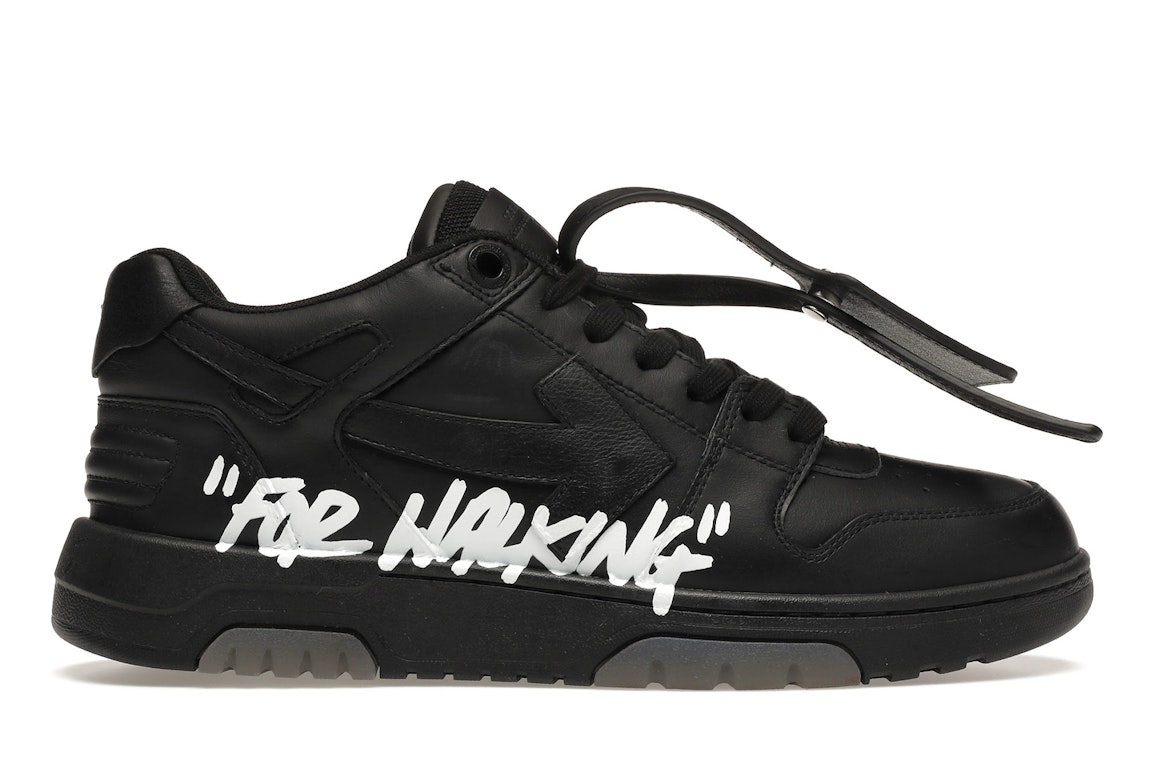 Pre-owned Off-white Ooo Low Tops "for Walking" Black White In Black/white