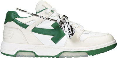 OFF-WHITE OOO Low Tops White Green SS21 - OMIA189R21LEA0010155