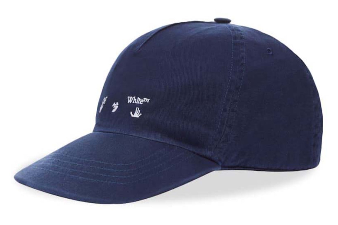 Pre-owned Off-white Ow Logo Baseball Cap Navy