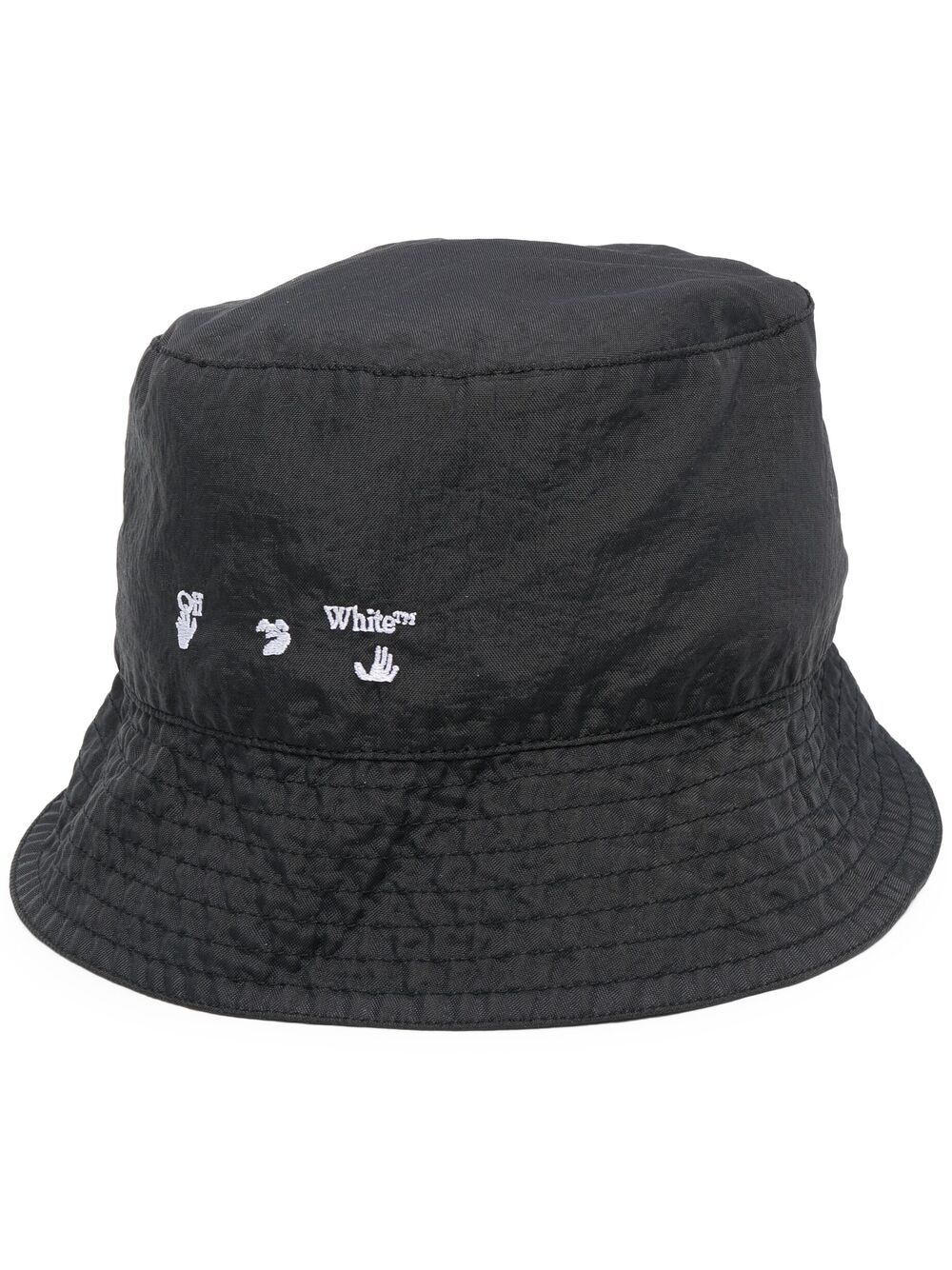OFF-WHITE OW Polyester Bucket Hat Black/White