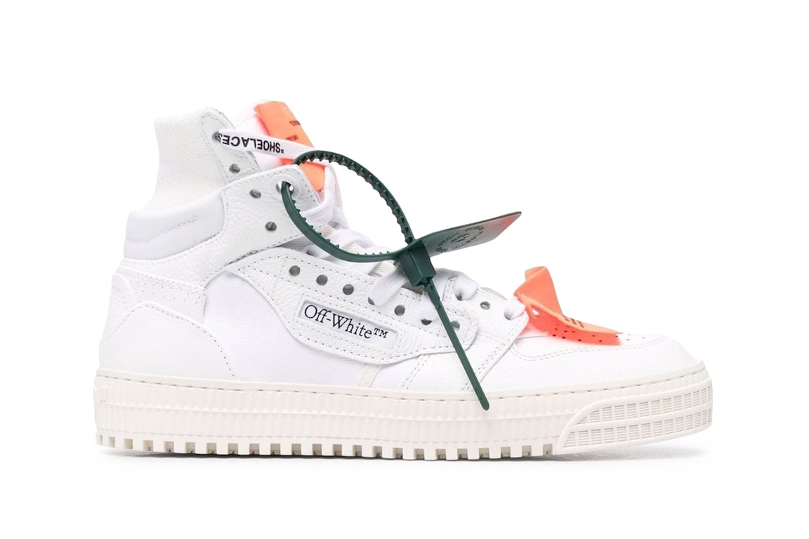 Pre-owned Off-white Off Court 3.0 Leather Canvas White White Orange (women's) In White/white/orange