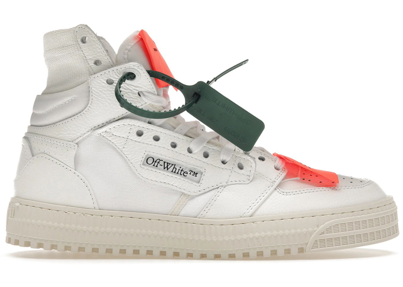 OFF-WHITE Off Court Leather White White Orange (Bold Medial
