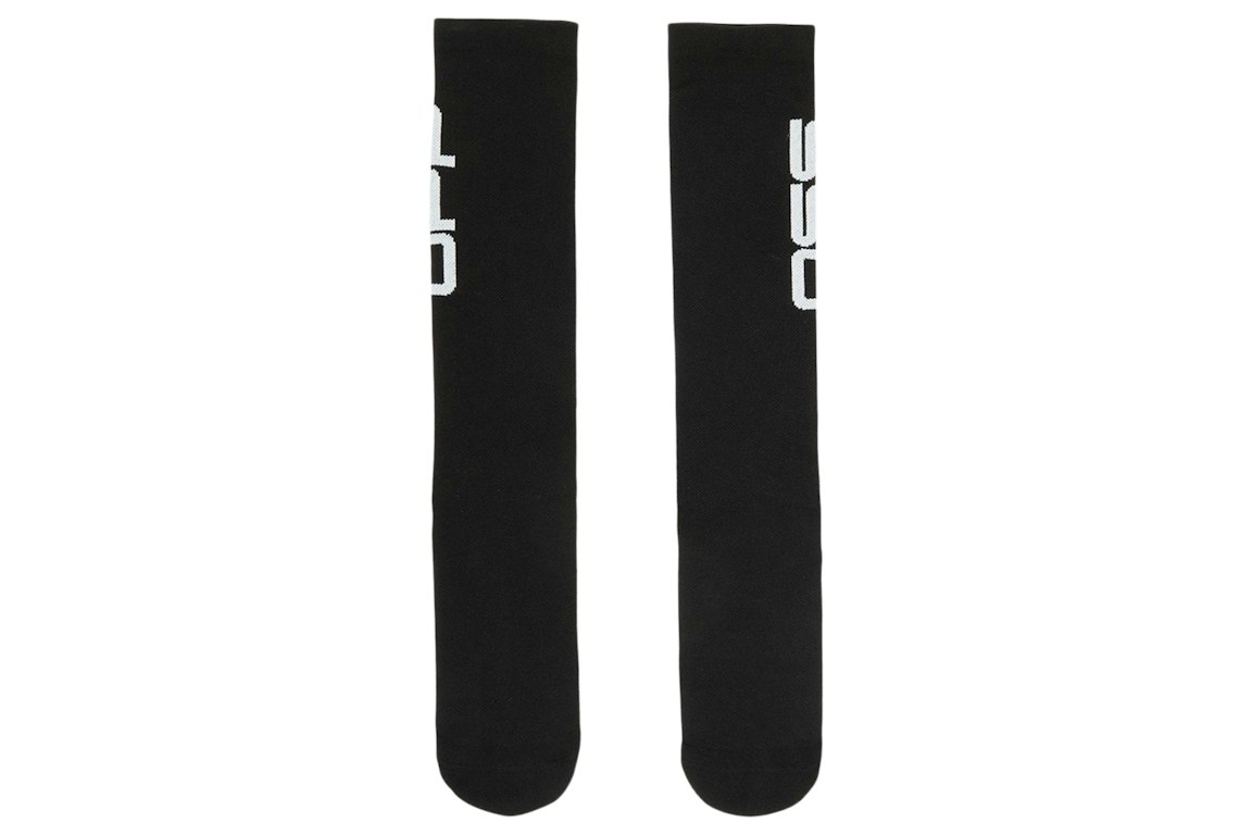Pre-owned Off-white Off Side Print Socks Black/white