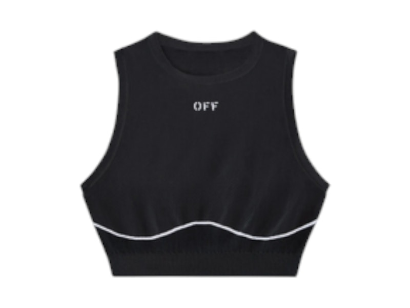 OFF-WHITE Off Stamp Seamless Top Black/Wh - SS25 - JP