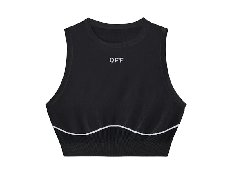 Off-White OFF STAMP SEAM L/S TOP Off-White Off Stamp Tank Top | White