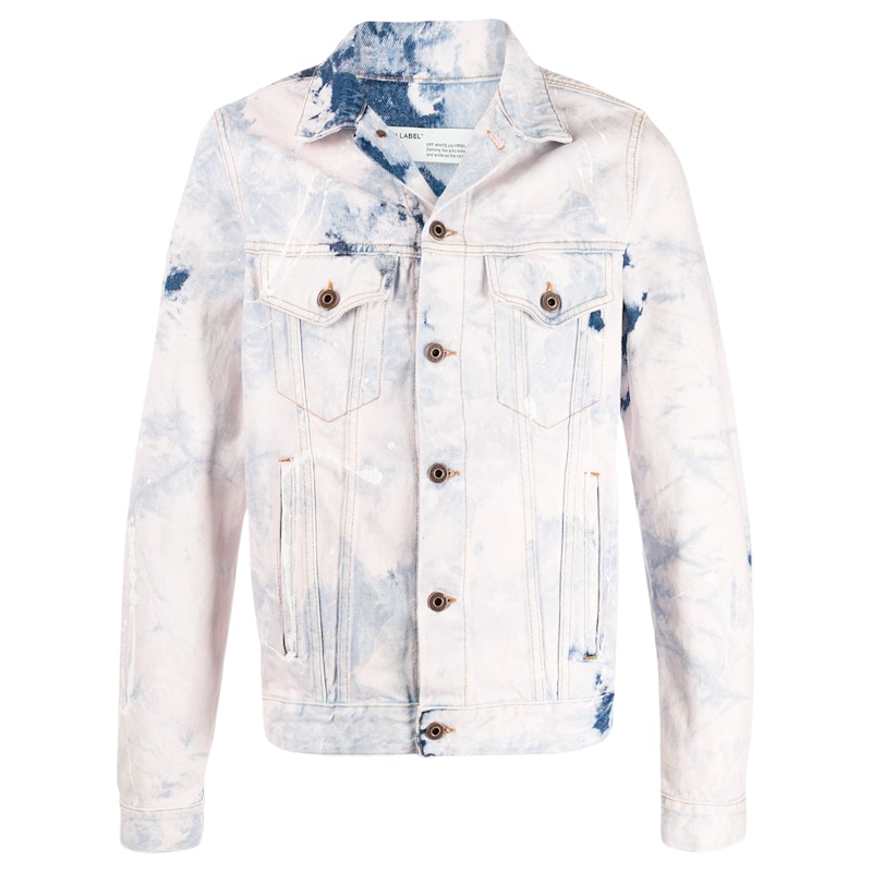 OFF-WHITE Off White Arrows Denim Jacket Extreme Bleach Men's