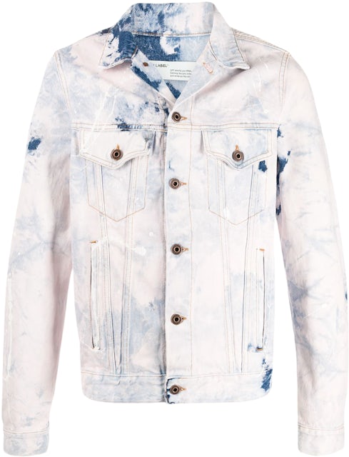 Louis Vuitton Bleached Denim Zipper Jacket White. Size 36