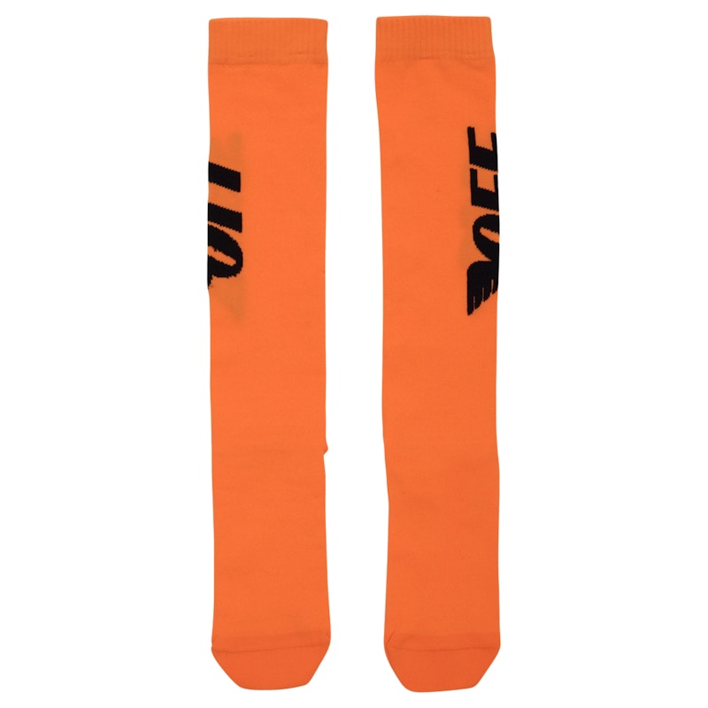 OFF-WHITE Off Wings Socks (SS19) Orange/Black Men's - SS19 - US