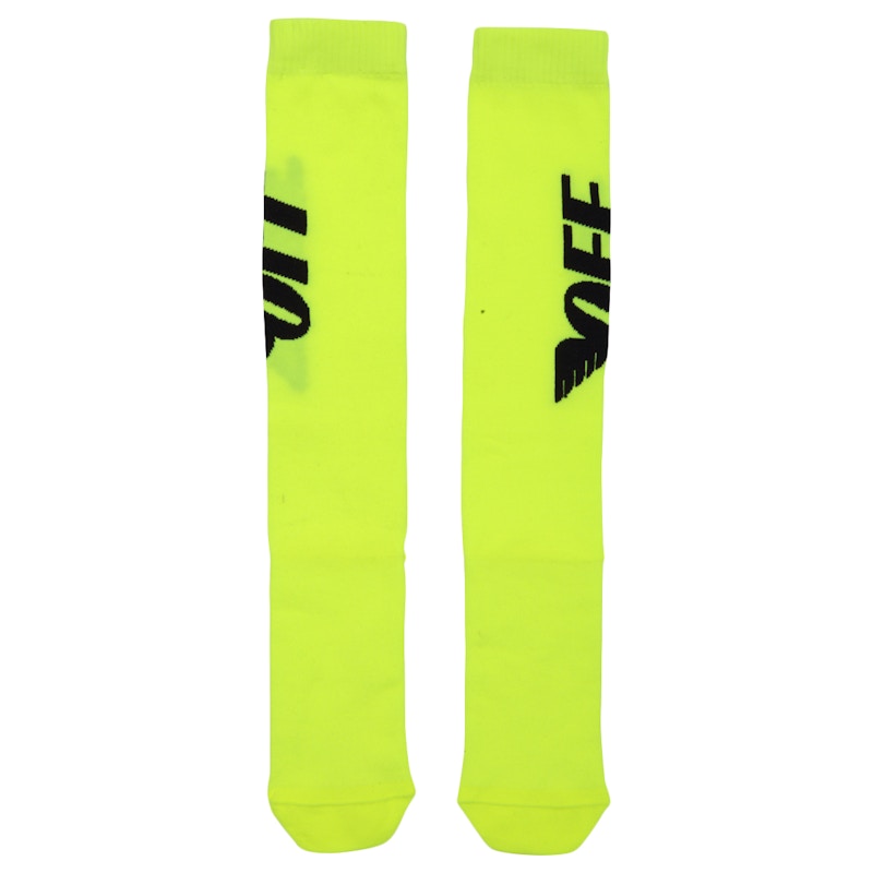 OFF-WHITE Off Wings Socks (SS19) Yellow/Black - SS19 Men's - US