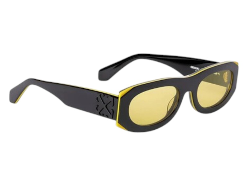 Pre-owned Off-white Offwhite Orlando Sunglasses In Black Yellow (oeri13of24pla0011018/fr)