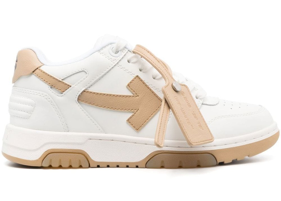 Pre-owned Off-white Out Of Office Calf Leather White Camel (women's) In White/camel