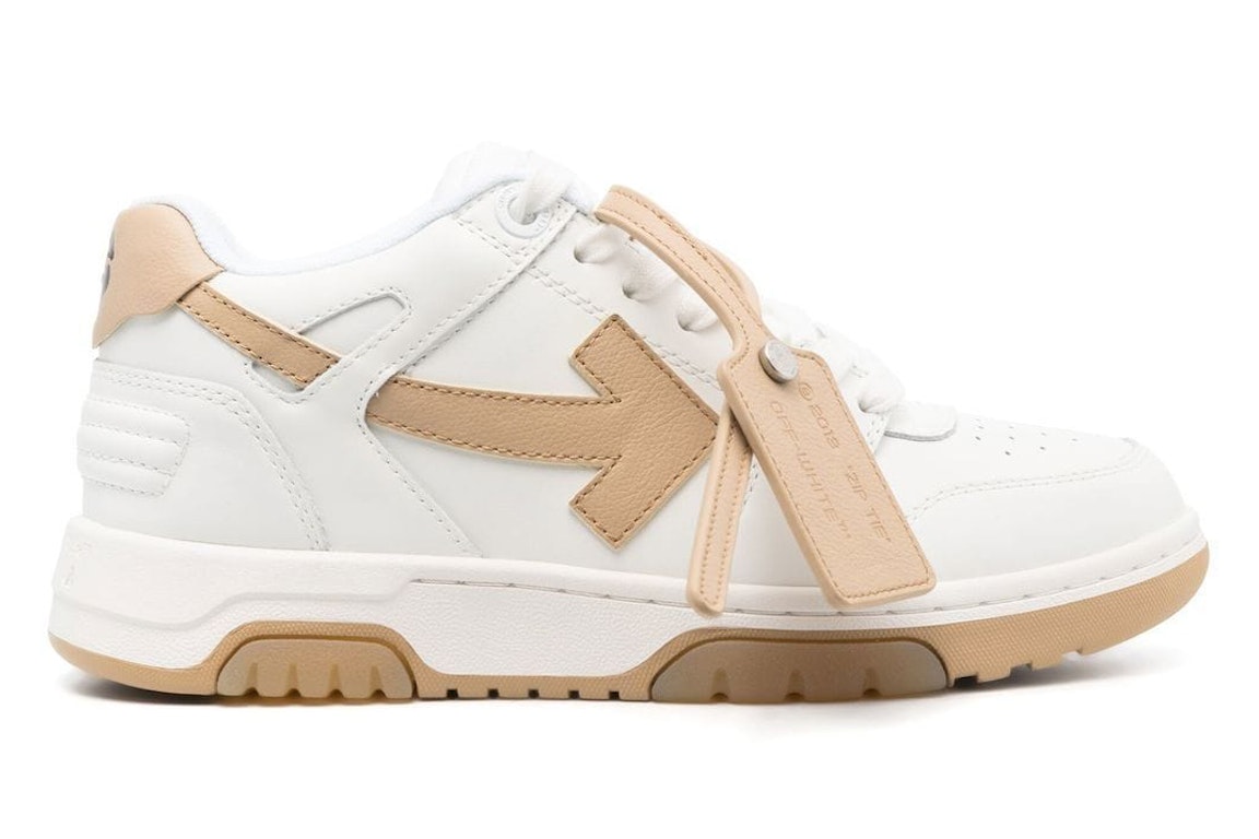 Pre-owned Off-white Out Of Office Calf Leather White Camel (women's) In White/camel