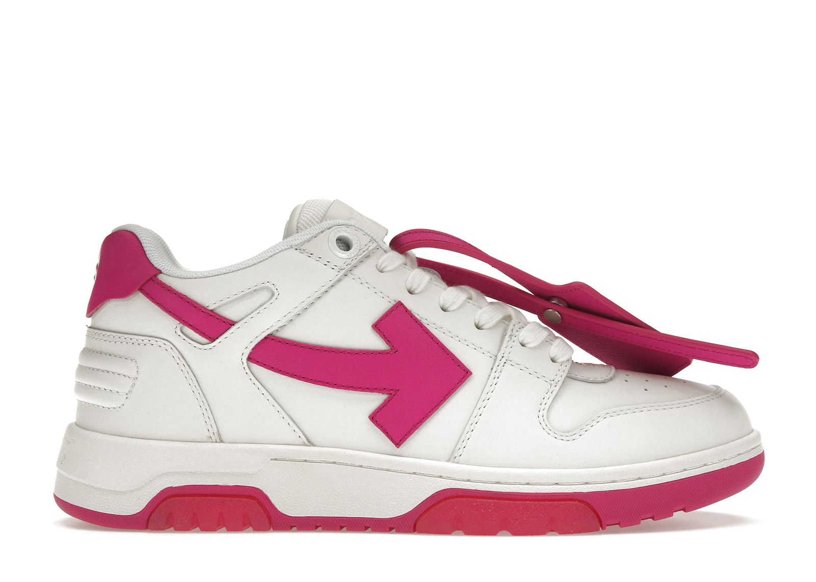 OFF-WHITE Out Of Office Calf Leather White Fuchsia (Women's