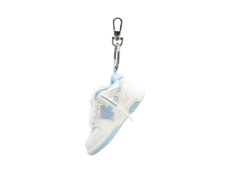 Pre-owned Off-white Men's Off Out Of Office Keychain In White/light Blue (omzg094f22pla0010140)