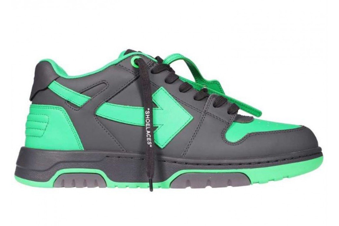 Pre-owned Off-white Out Of Office Low Black Green Fluo