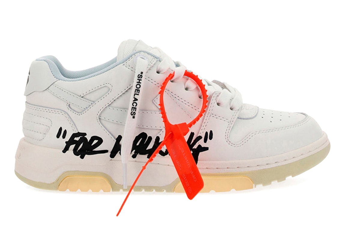Pre-owned Off-white Out Of Office Low "for Walking" White Black (women's) In For Walking White Black