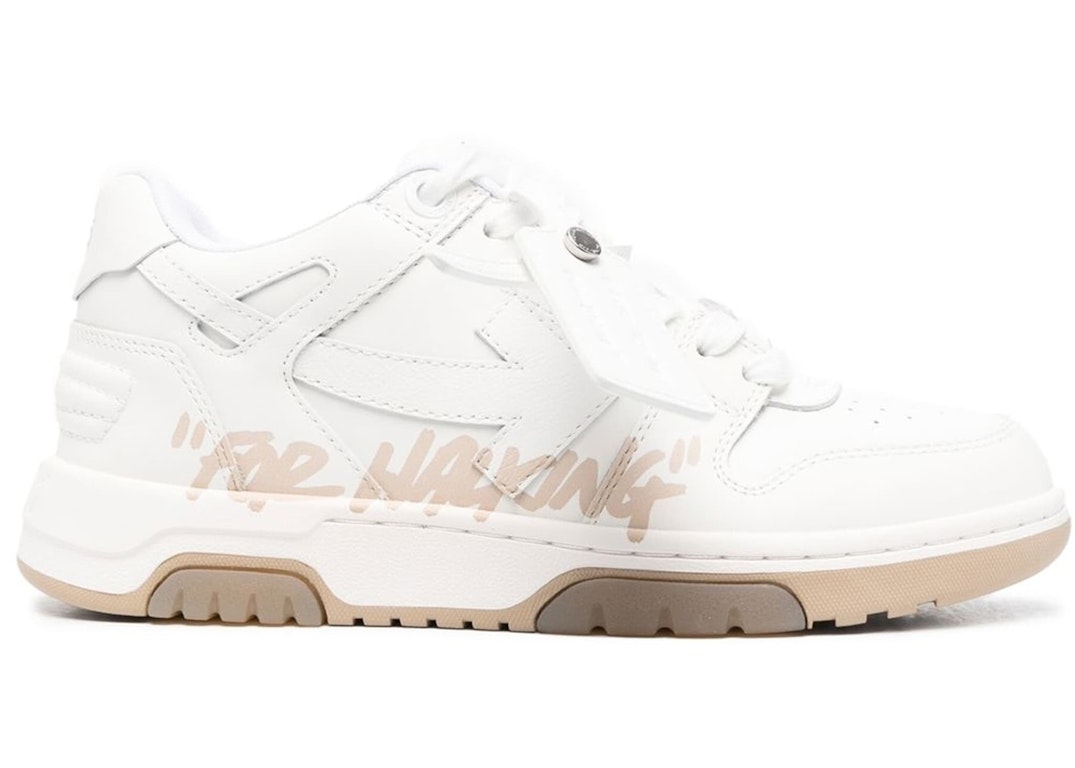 Pre-owned Off-white Out Of Office Low "for Walking" White Sand (women's) In For Walking White Sand