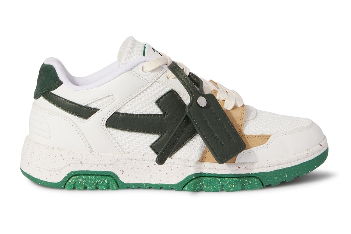 Pre-owned Off-white Out Of Office Low Slim White Green