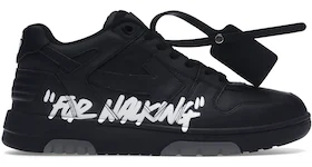 OFF-WHITE Out Of Office OOO "For Walking" Low Tops Black White (SS22)